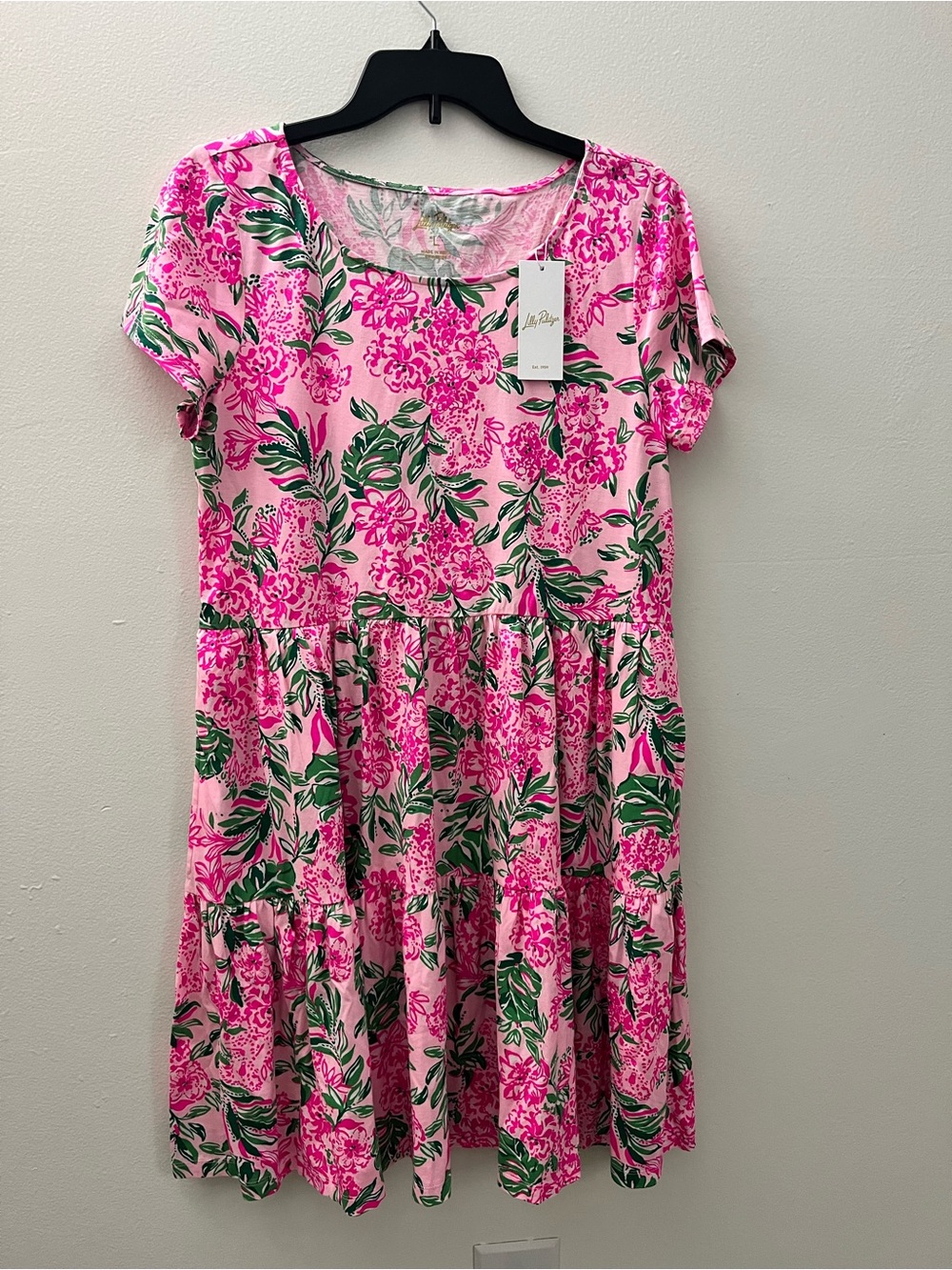 Lilly Pulitzer Pink Floral Koala La La Geanna Dress NWT